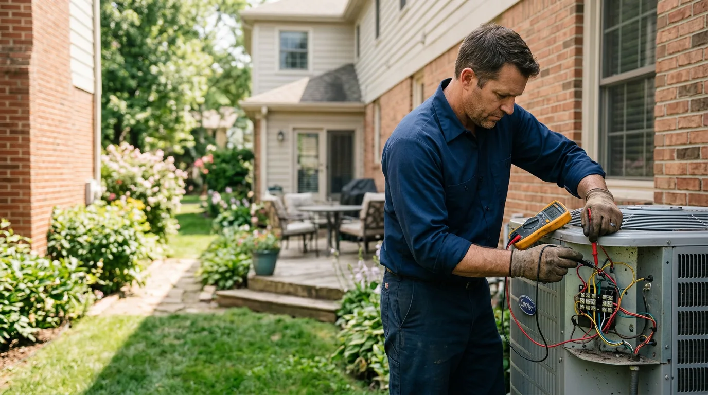 HVAC technician working near Marion, NY